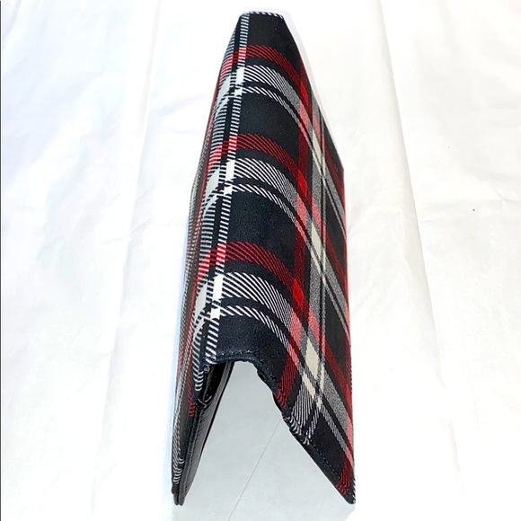 Womens 3-in-1 Wallet Clutch Plaid micro suede New - Picture 5 of 13